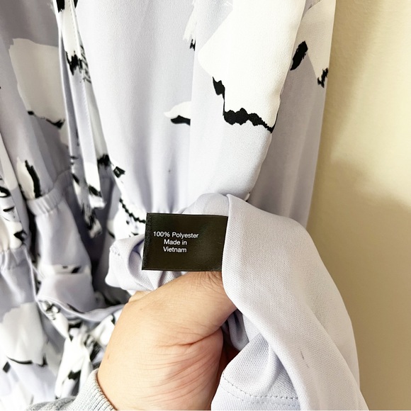 Lane Bryant Lilac Floral Bloom Chiffon Handkerchief Hem Midi Dress 14 Purple NWT - Picture 11 of 16